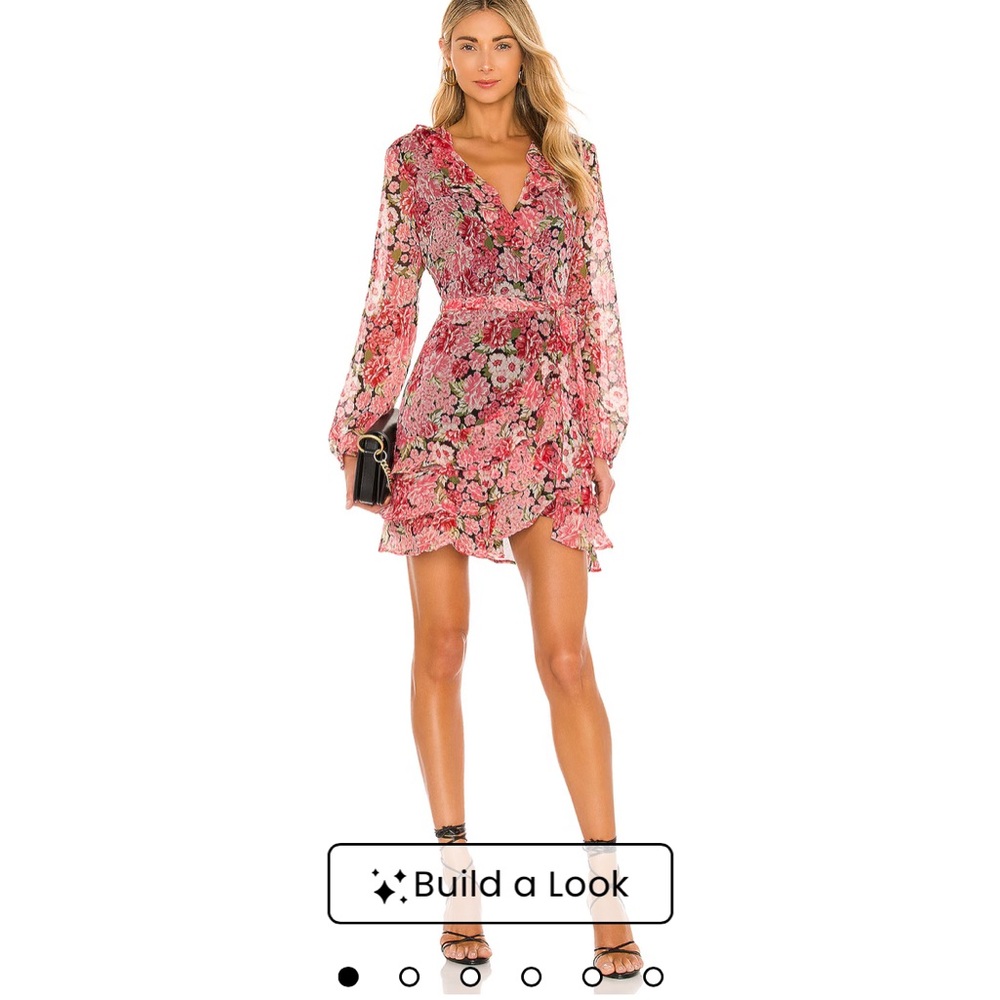 Bardot Pink and Red Floral Dress